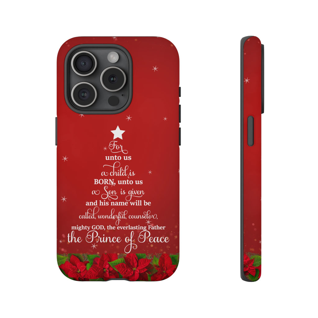 For Unto Us A Child Is Born Christian Christmas Phone Case