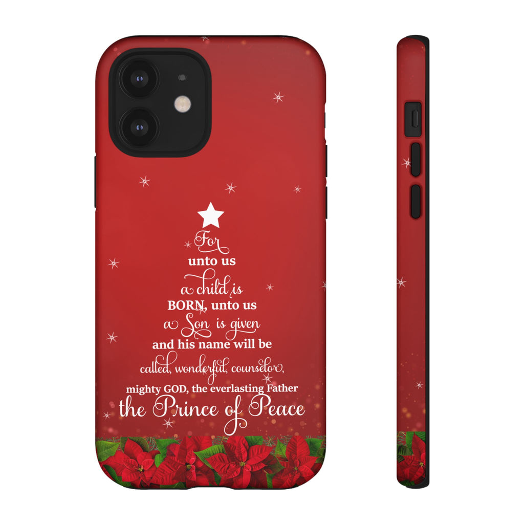 For Unto Us A Child Is Born Christian Christmas Phone Case