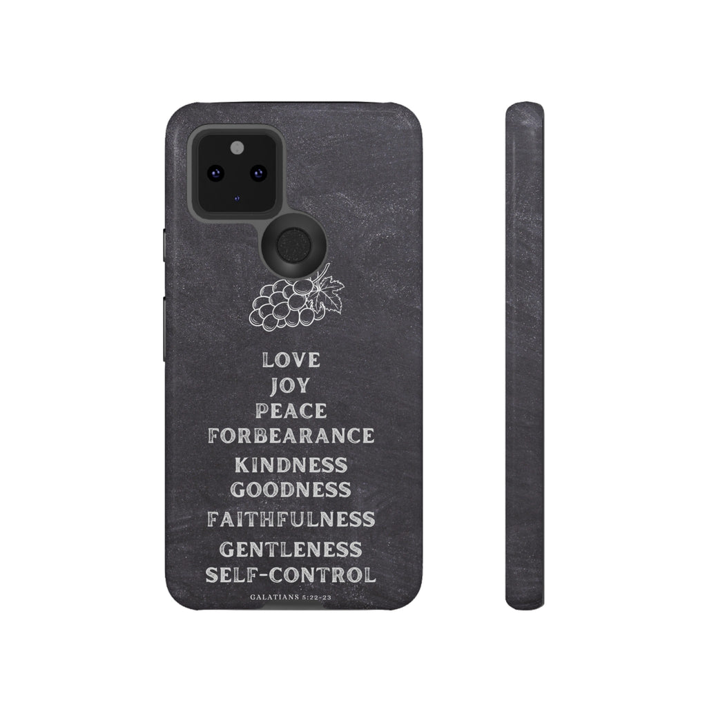 Fruit Of The Spirit Galatians 5:22-23 Christian Premium Chalkboard iPhone Samsung Galaxy Google Pixel Phone Case