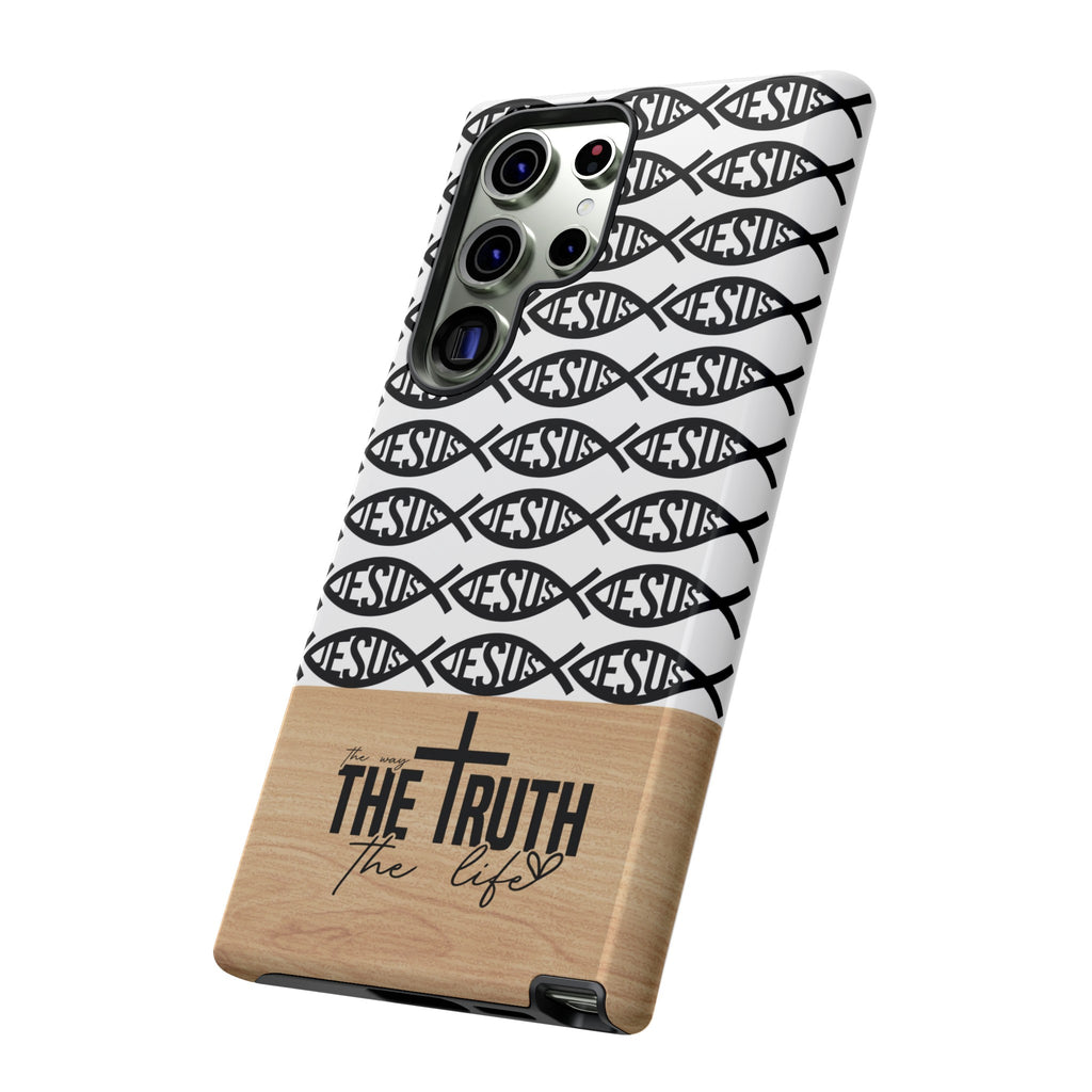 John 14:6 The Way The Truth The Life iPhone Samsung Galaxy Google Pixel Premium Christian Phone Case