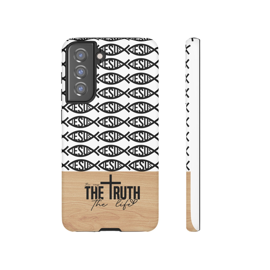 John 14:6 The Way The Truth The Life iPhone Samsung Galaxy Google Pixel Premium Christian Phone Case