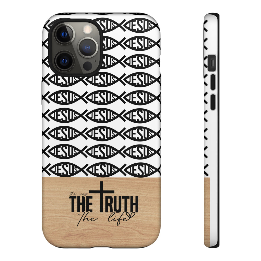 John 14:6 The Way The Truth The Life iPhone Samsung Galaxy Google Pixel Premium Christian Phone Case