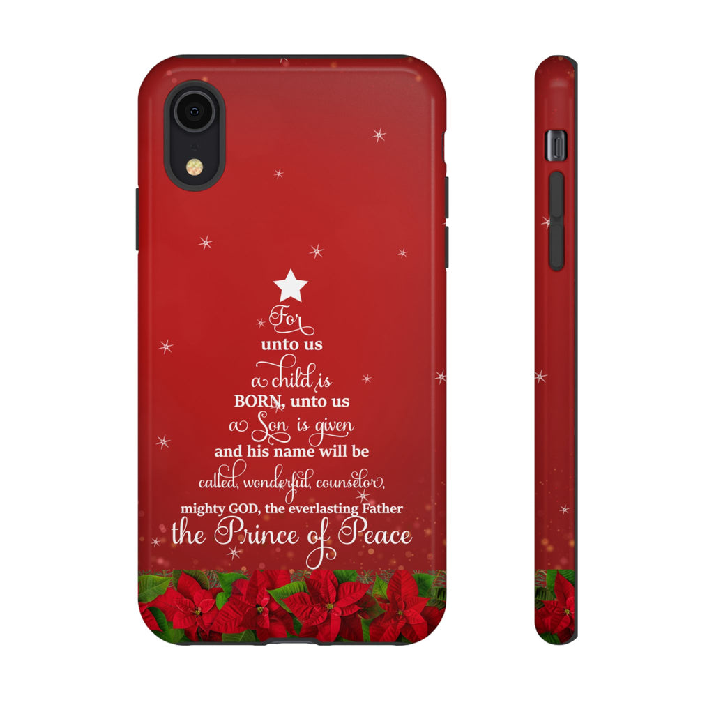 For Unto Us A Child Is Born Christian Christmas Phone Case