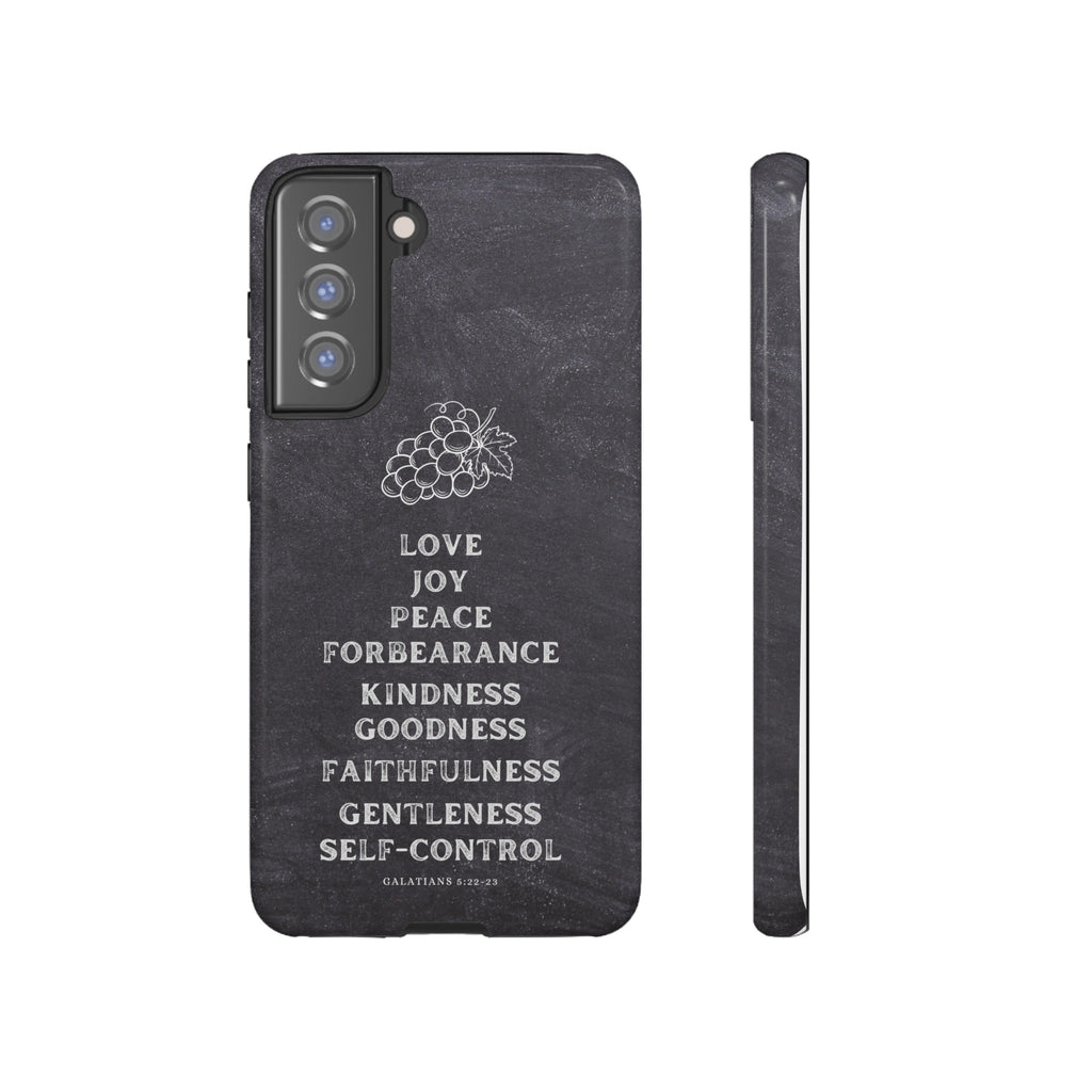 Fruit Of The Spirit Galatians 5:22-23 Christian Premium Chalkboard iPhone Samsung Galaxy Google Pixel Phone Case