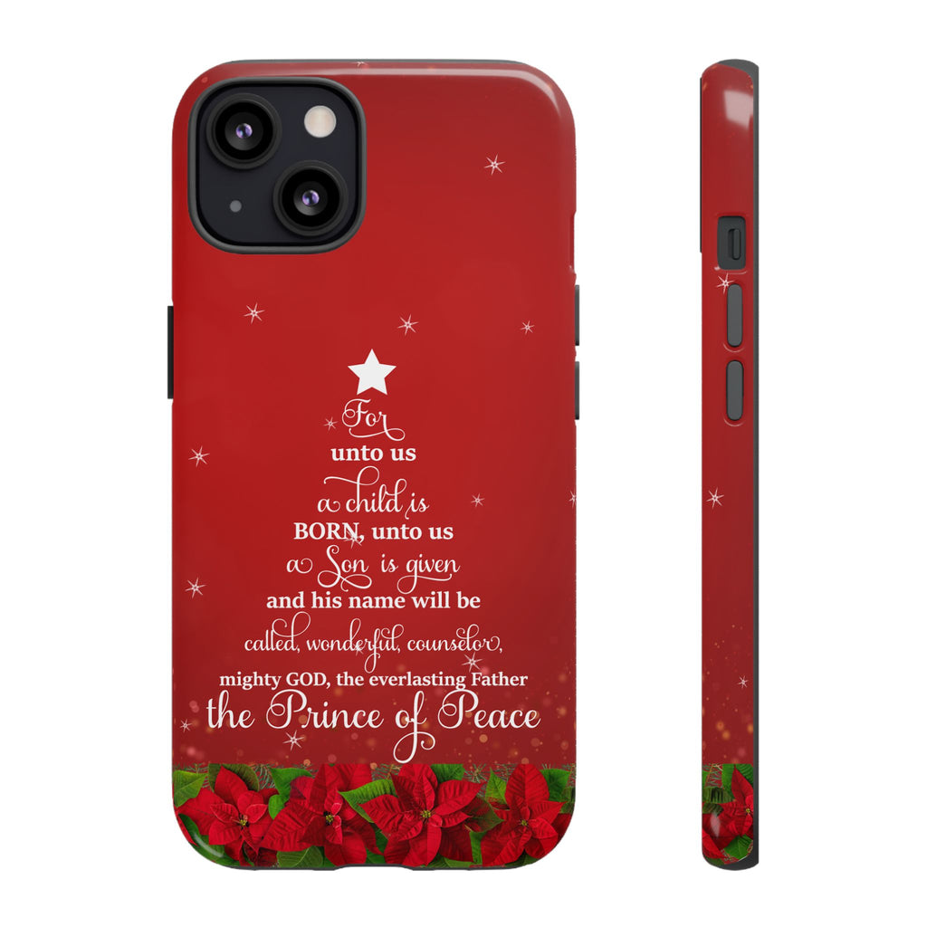 For Unto Us A Child Is Born Christian Christmas Phone Case