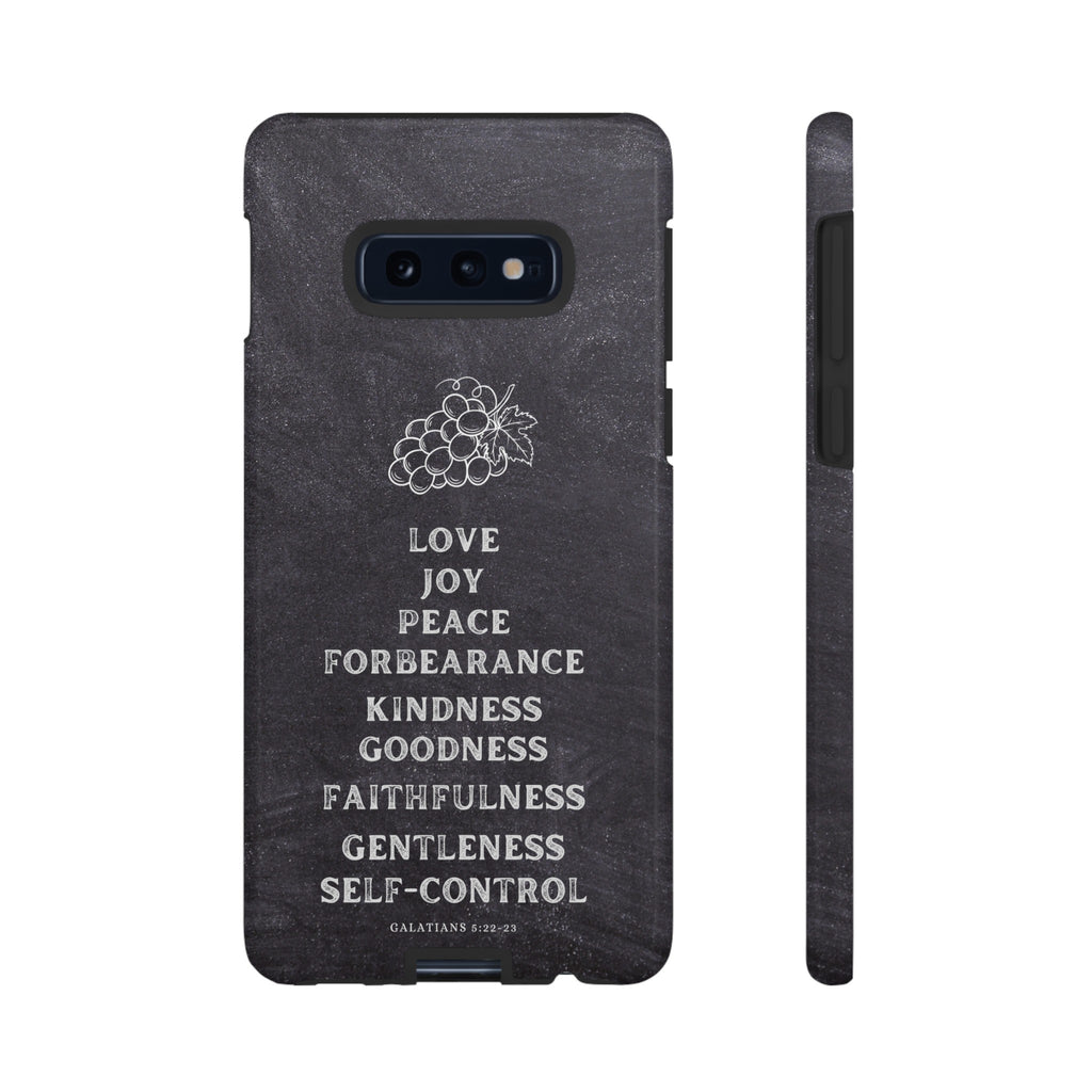 Fruit Of The Spirit Galatians 5:22-23 Christian Premium Chalkboard iPhone Samsung Galaxy Google Pixel Phone Case