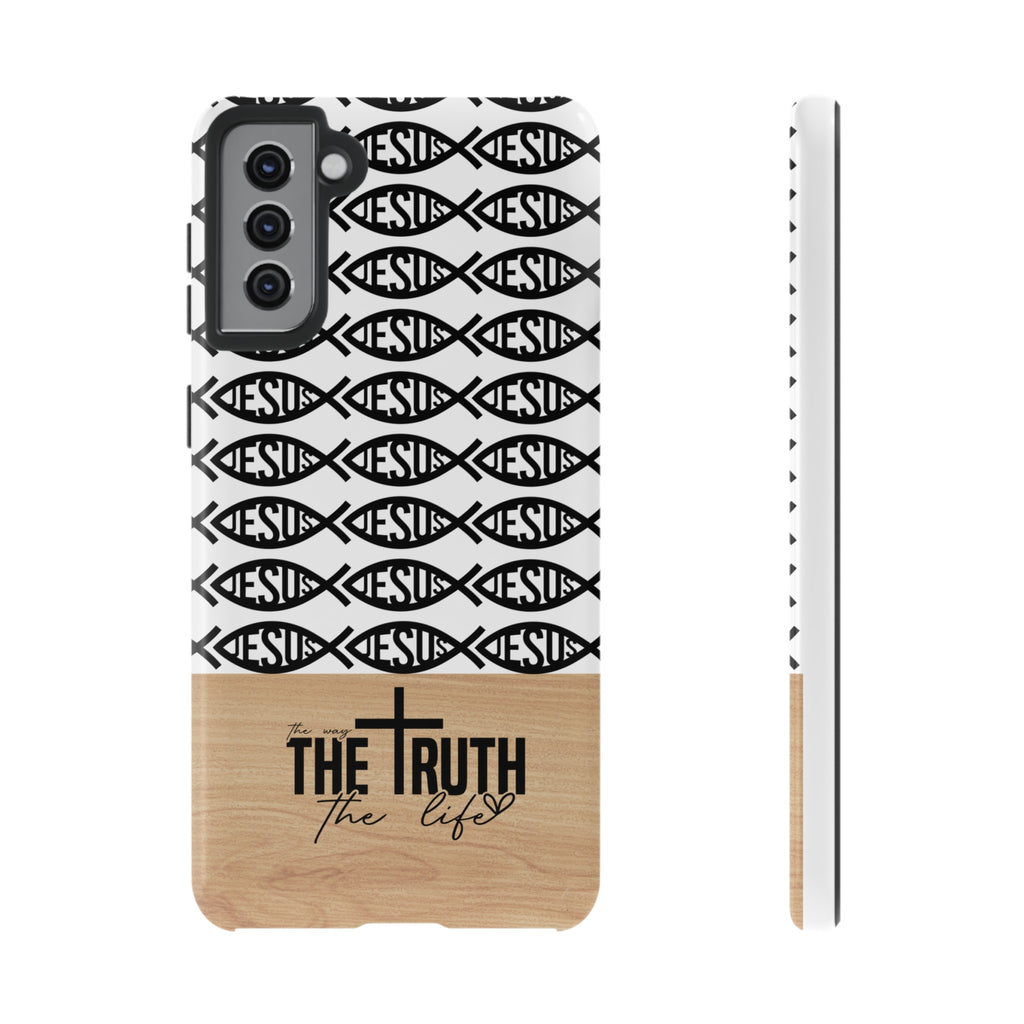 John 14:6 The Way The Truth The Life iPhone Samsung Galaxy Google Pixel Premium Christian Phone Case