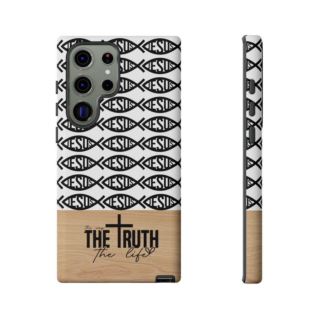 John 14:6 The Way The Truth The Life iPhone Samsung Galaxy Google Pixel Premium Christian Phone Case