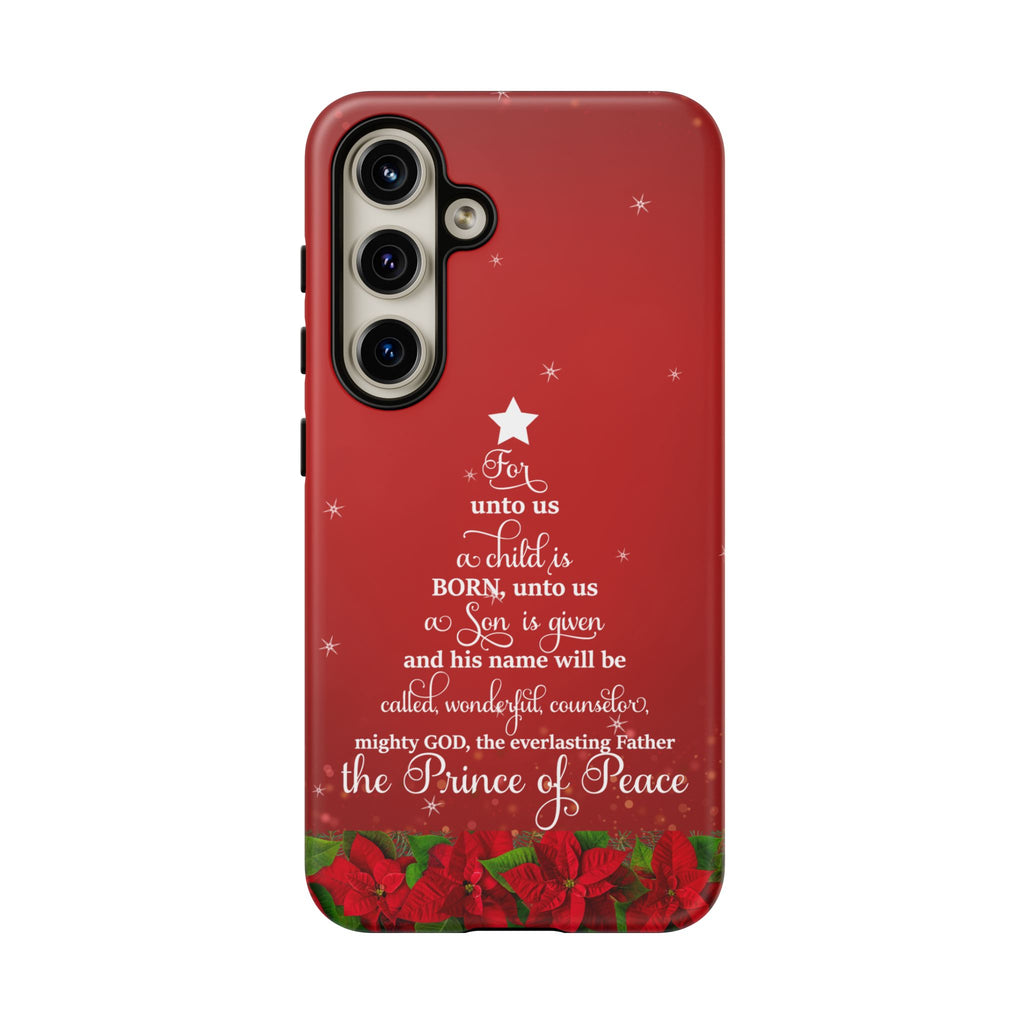 For Unto Us A Child Is Born Christian Christmas Phone Case