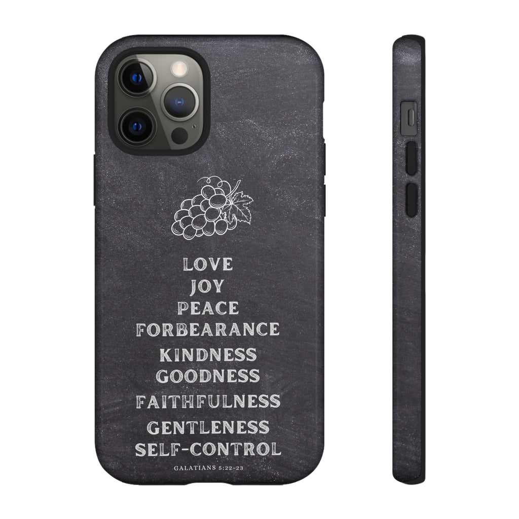 Fruit Of The Spirit Galatians 5:22-23 Christian Premium Chalkboard iPhone Samsung Galaxy Google Pixel Phone Case