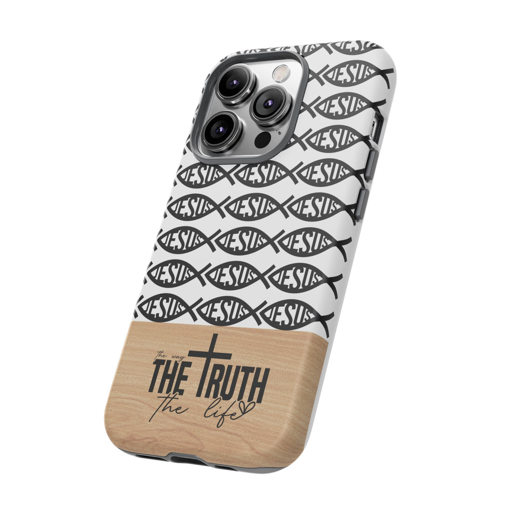 John 14:6 The Way The Truth The Life iPhone Samsung Galaxy Google Pixel Premium Christian Phone Case