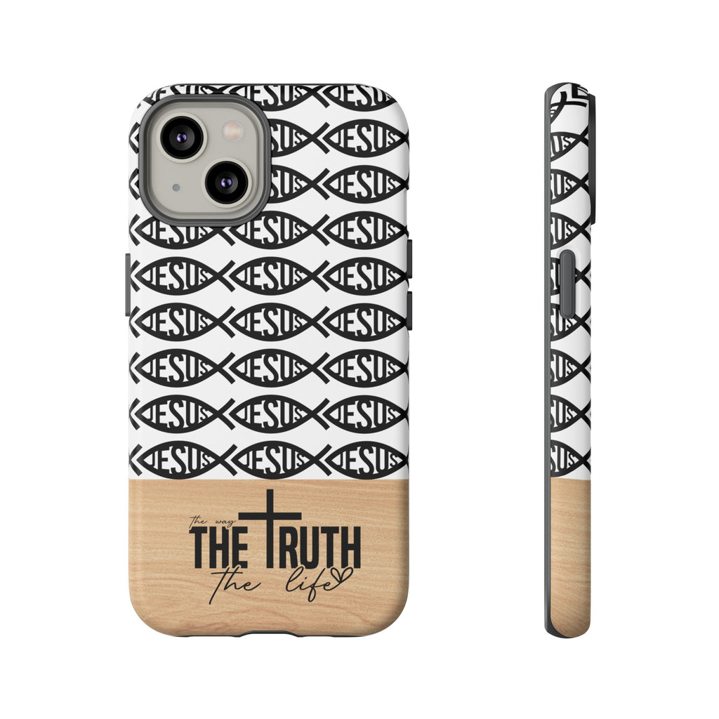 John 14:6 The Way The Truth The Life iPhone Samsung Galaxy Google Pixel Premium Christian Phone Case