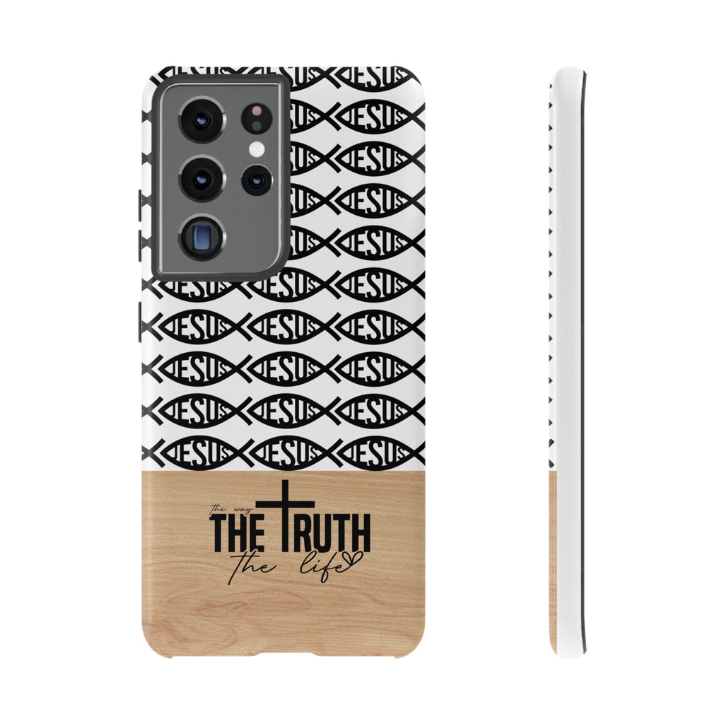 John 14:6 The Way The Truth The Life iPhone Samsung Galaxy Google Pixel Premium Christian Phone Case