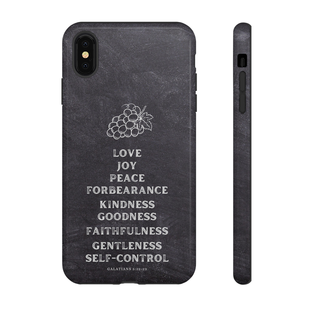 Fruit Of The Spirit Galatians 5:22-23 Christian Premium Chalkboard iPhone Samsung Galaxy Google Pixel Phone Case