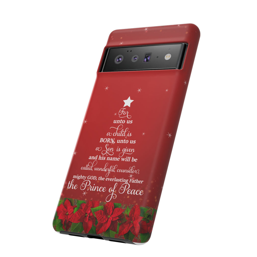 For Unto Us A Child Is Born Christian Christmas Phone Case