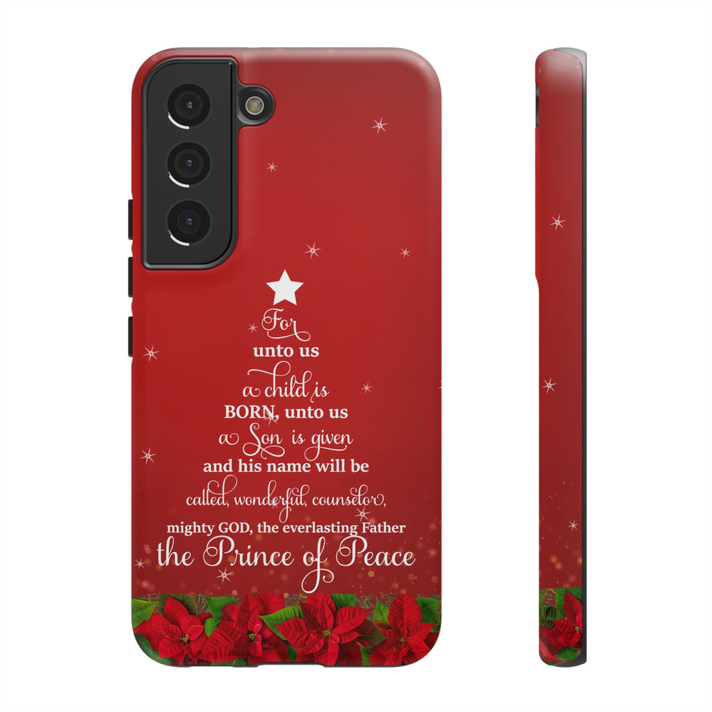 For Unto Us A Child Is Born Christian Christmas Phone Case