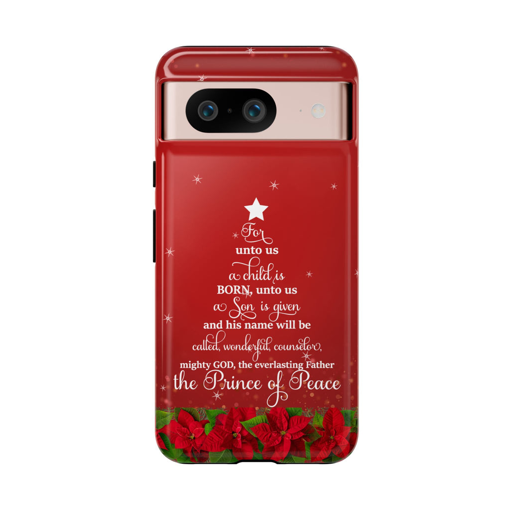 For Unto Us A Child Is Born Christian Christmas Phone Case