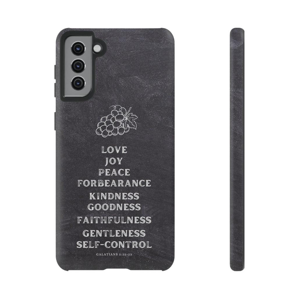 Fruit Of The Spirit Galatians 5:22-23 Christian Premium Chalkboard iPhone Samsung Galaxy Google Pixel Phone Case