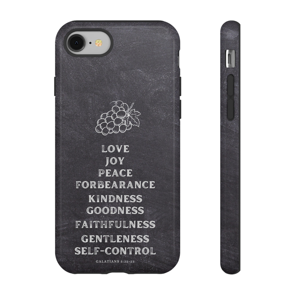 Fruit Of The Spirit Galatians 5:22-23 Christian Premium Chalkboard iPhone Samsung Galaxy Google Pixel Phone Case