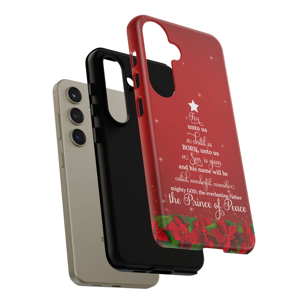 For Unto Us A Child Is Born Christian Christmas Phone Case