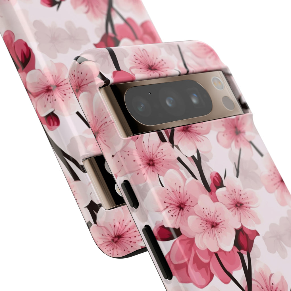 God Is Within Her Psalm 46:5 Floral Cherry Blossom Premium Christian iPhone Samsung Galaxy Google Pixel Phone Case