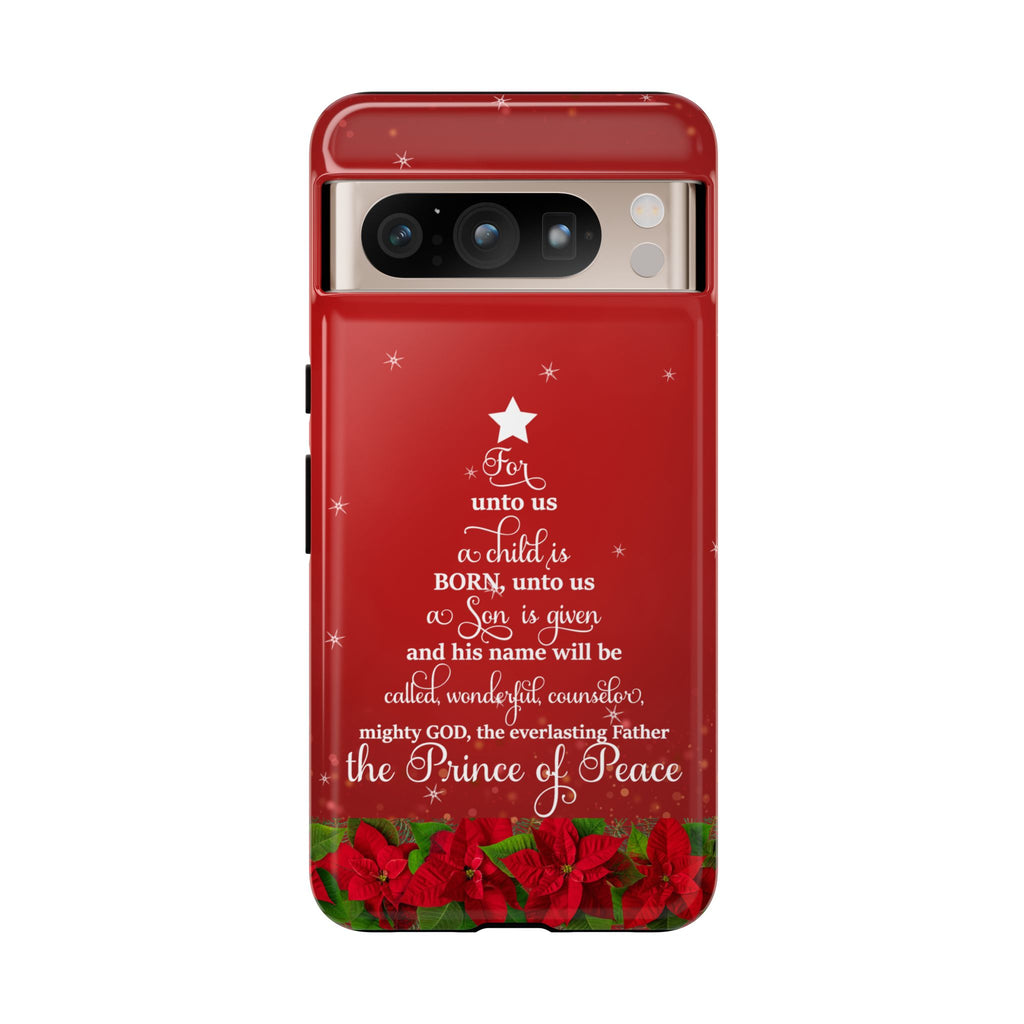 For Unto Us A Child Is Born Christian Christmas Phone Case