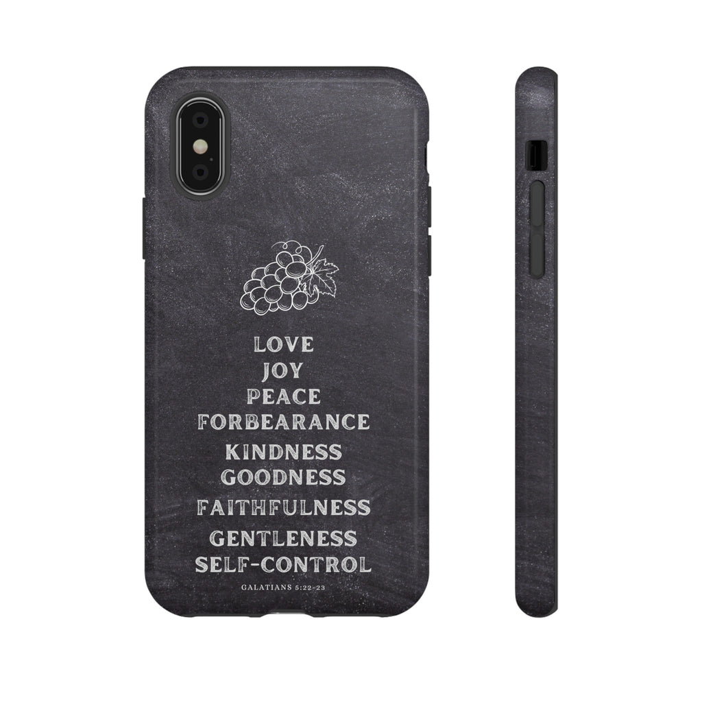 Fruit Of The Spirit Galatians 5:22-23 Christian Premium Chalkboard iPhone Samsung Galaxy Google Pixel Phone Case