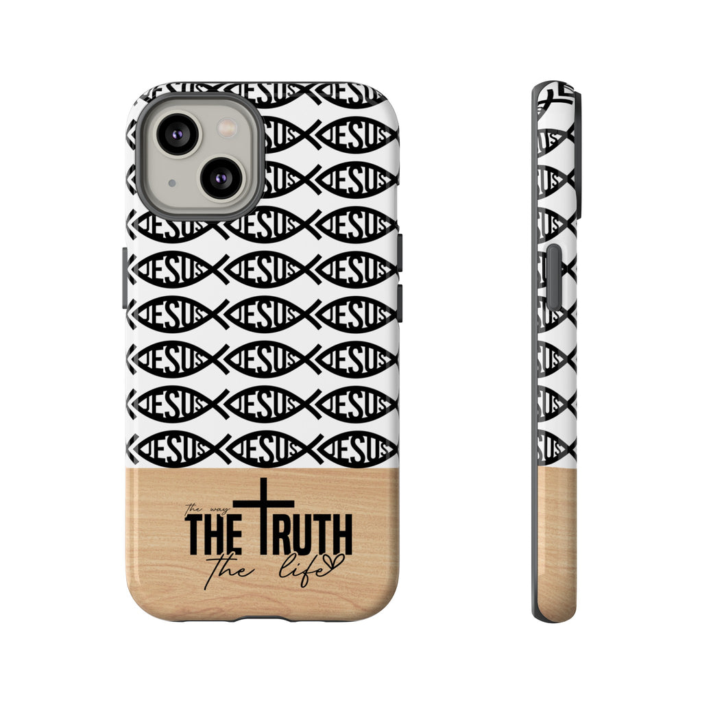 John 14:6 The Way The Truth The Life iPhone Samsung Galaxy Google Pixel Premium Christian Phone Case