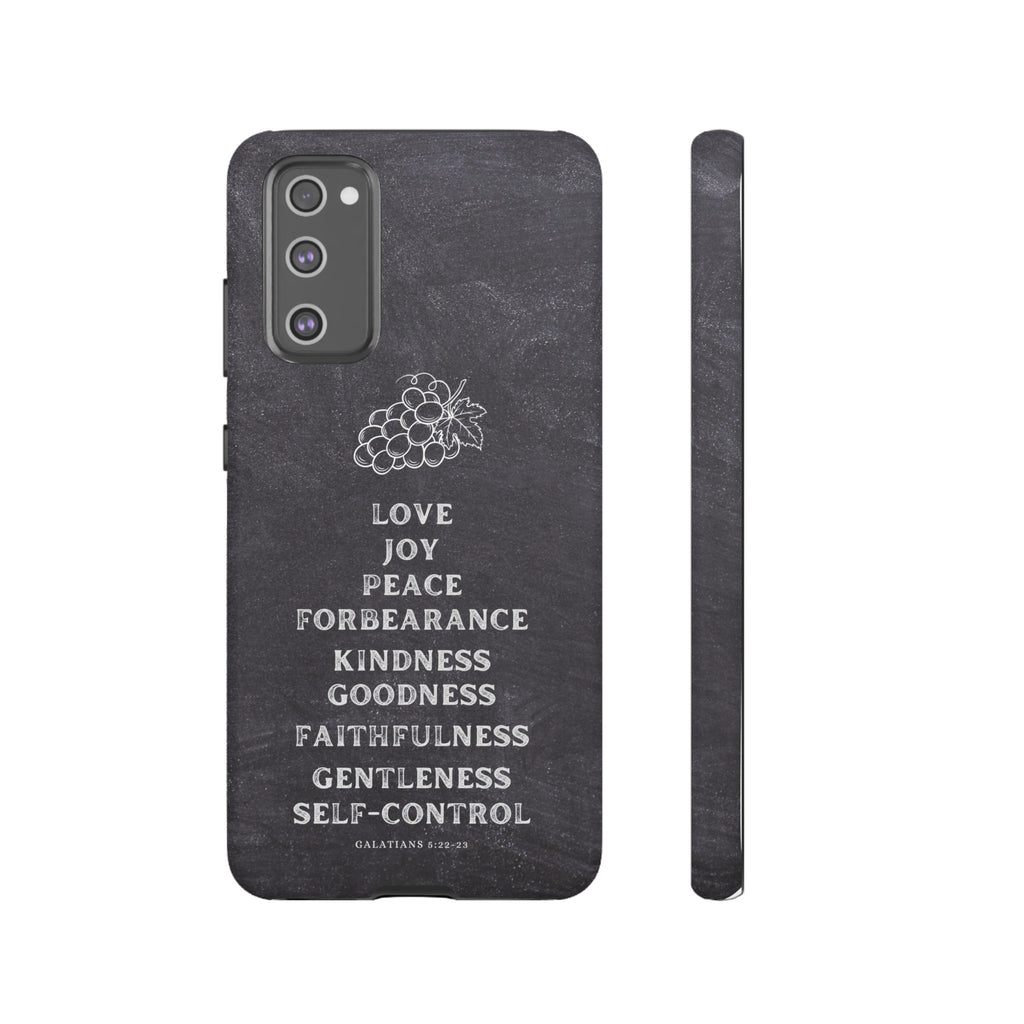 Fruit Of The Spirit Galatians 5:22-23 Christian Premium Chalkboard iPhone Samsung Galaxy Google Pixel Phone Case