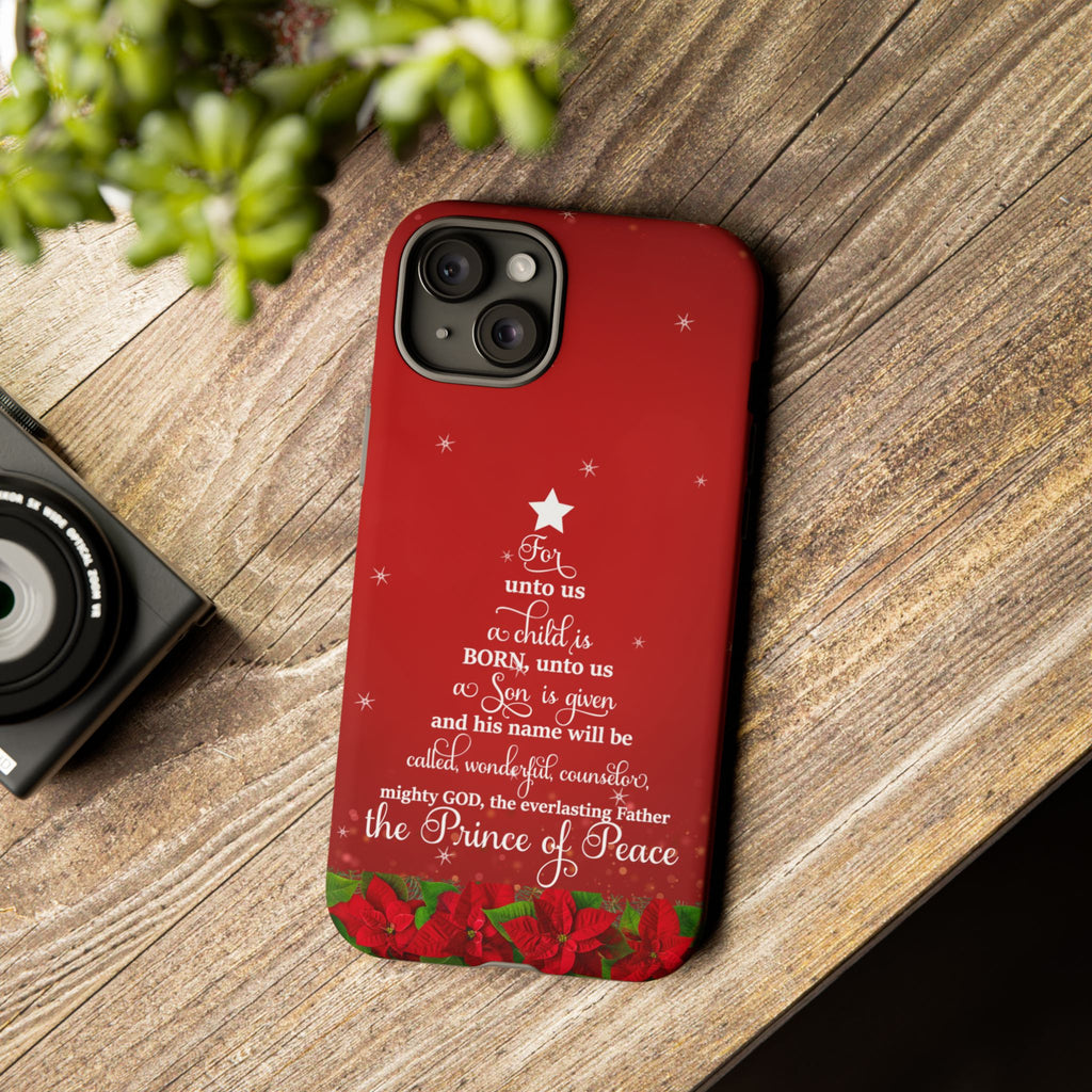 For Unto Us A Child Is Born Christian Christmas Phone Case