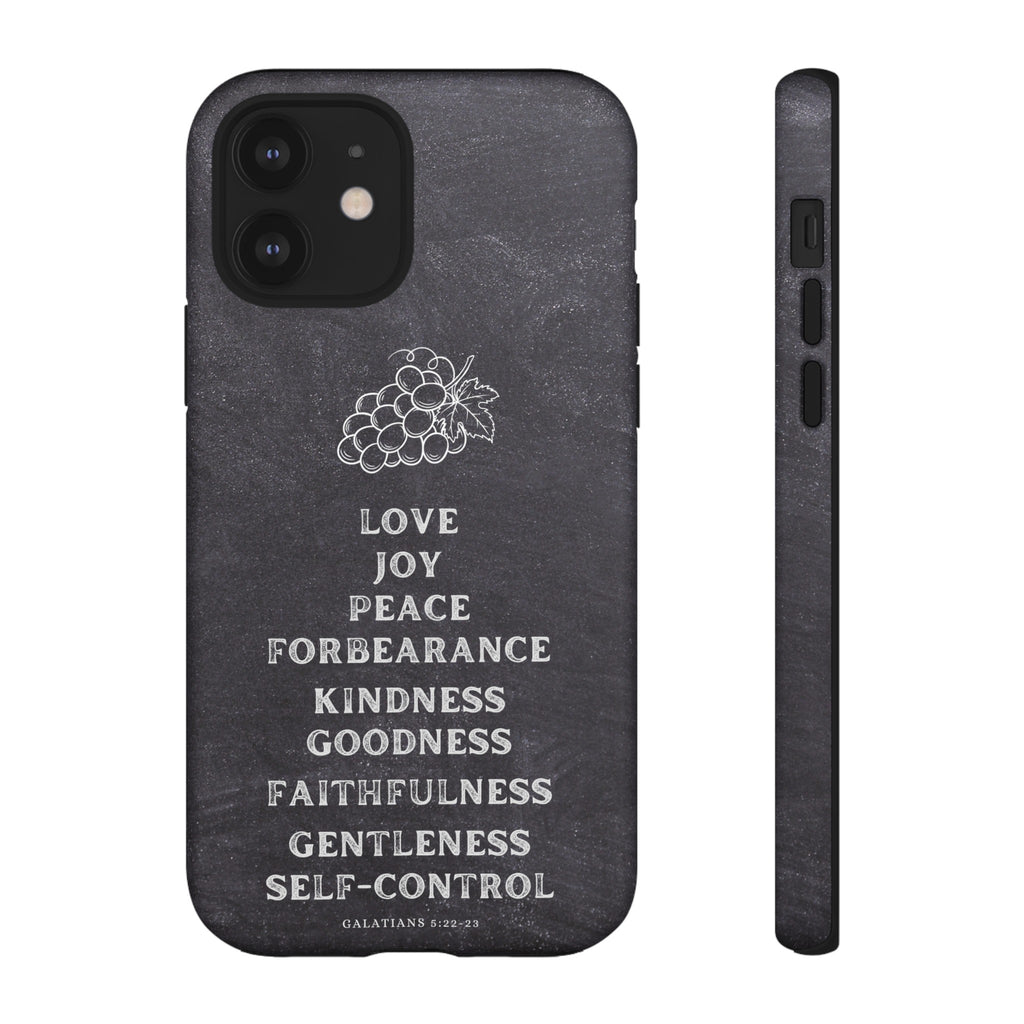 Fruit Of The Spirit Galatians 5:22-23 Christian Premium Chalkboard iPhone Samsung Galaxy Google Pixel Phone Case