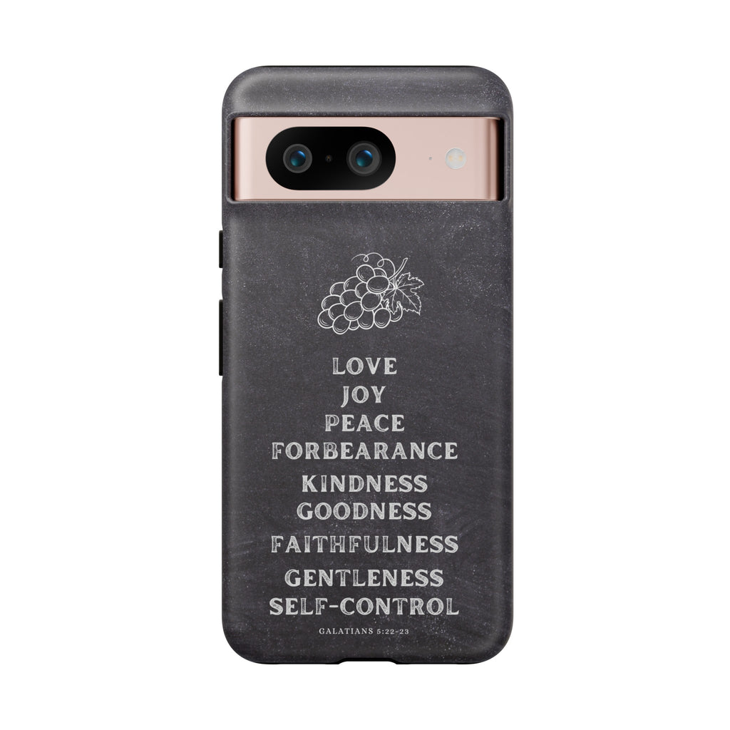 Fruit Of The Spirit Galatians 5:22-23 Christian Premium Chalkboard iPhone Samsung Galaxy Google Pixel Phone Case