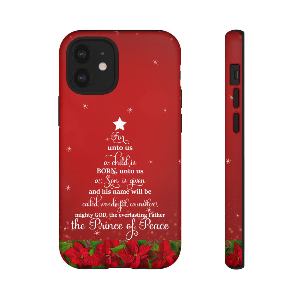 For Unto Us A Child Is Born Christian Christmas Phone Case