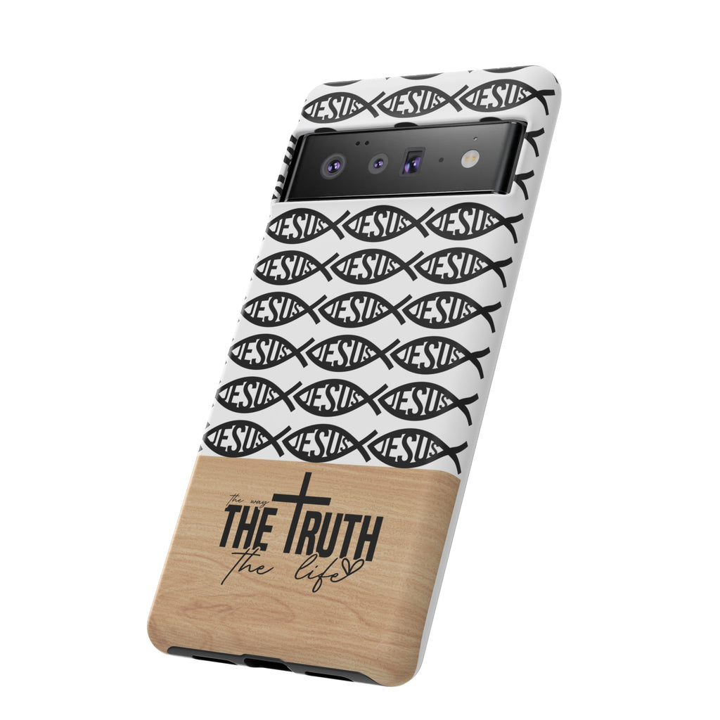 John 14:6 The Way The Truth The Life iPhone Samsung Galaxy Google Pixel Premium Christian Phone Case