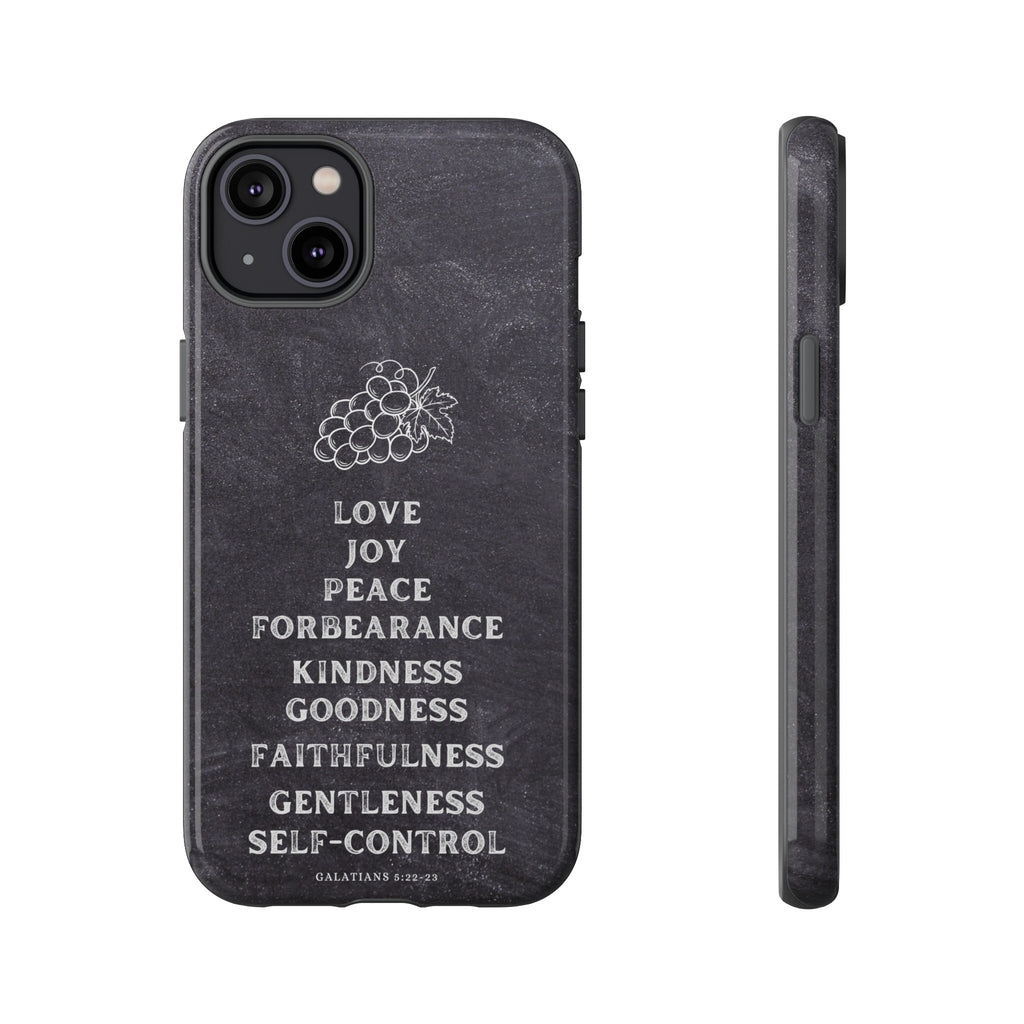 Fruit Of The Spirit Galatians 5:22-23 Christian Premium Chalkboard iPhone Samsung Galaxy Google Pixel Phone Case