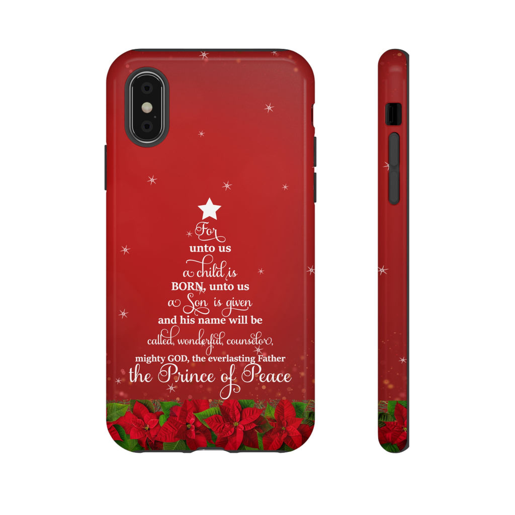 For Unto Us A Child Is Born Christian Christmas Phone Case