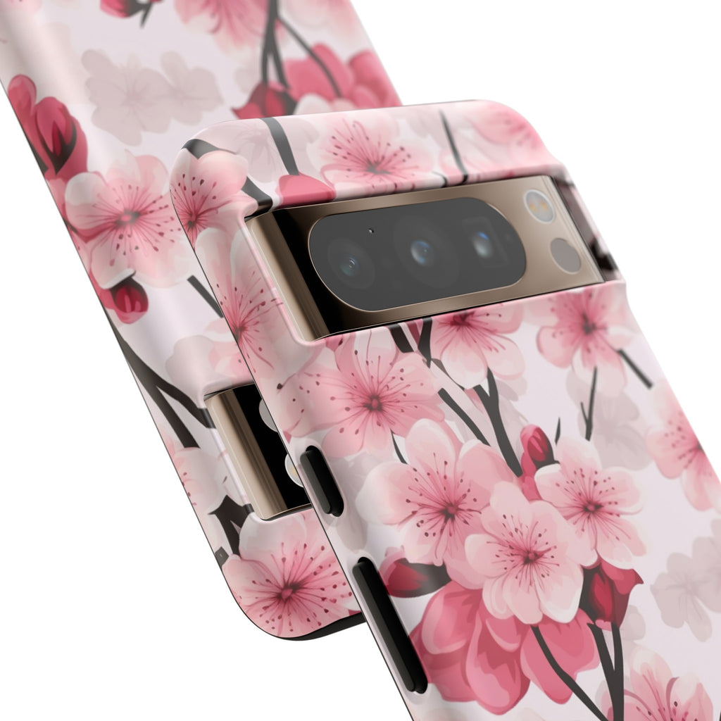 God Is Within Her Psalm 46:5 Floral Cherry Blossom Premium Christian iPhone Samsung Galaxy Google Pixel Phone Case