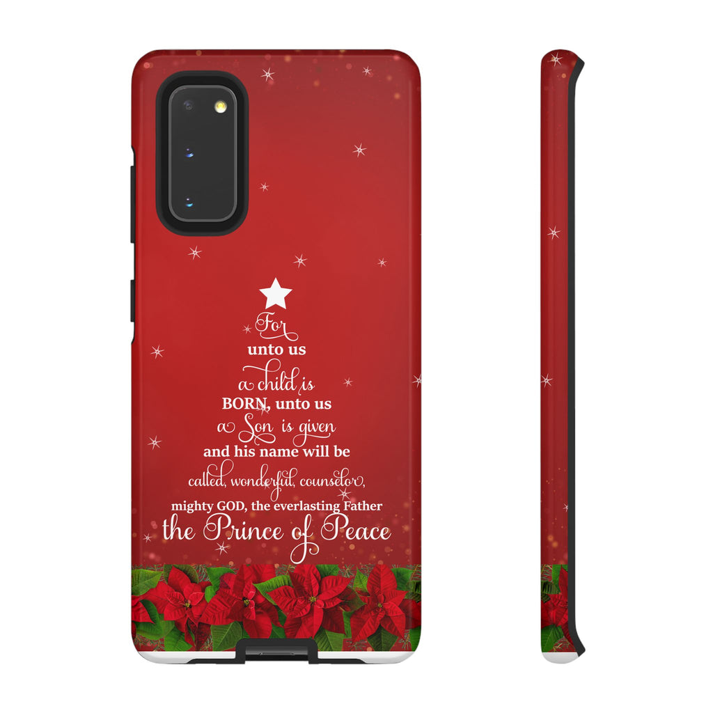 For Unto Us A Child Is Born Christian Christmas Phone Case