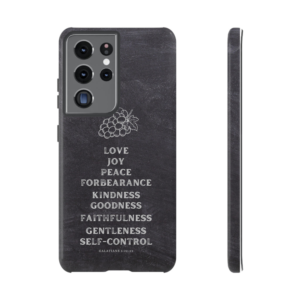 Fruit Of The Spirit Galatians 5:22-23 Christian Premium Chalkboard iPhone Samsung Galaxy Google Pixel Phone Case