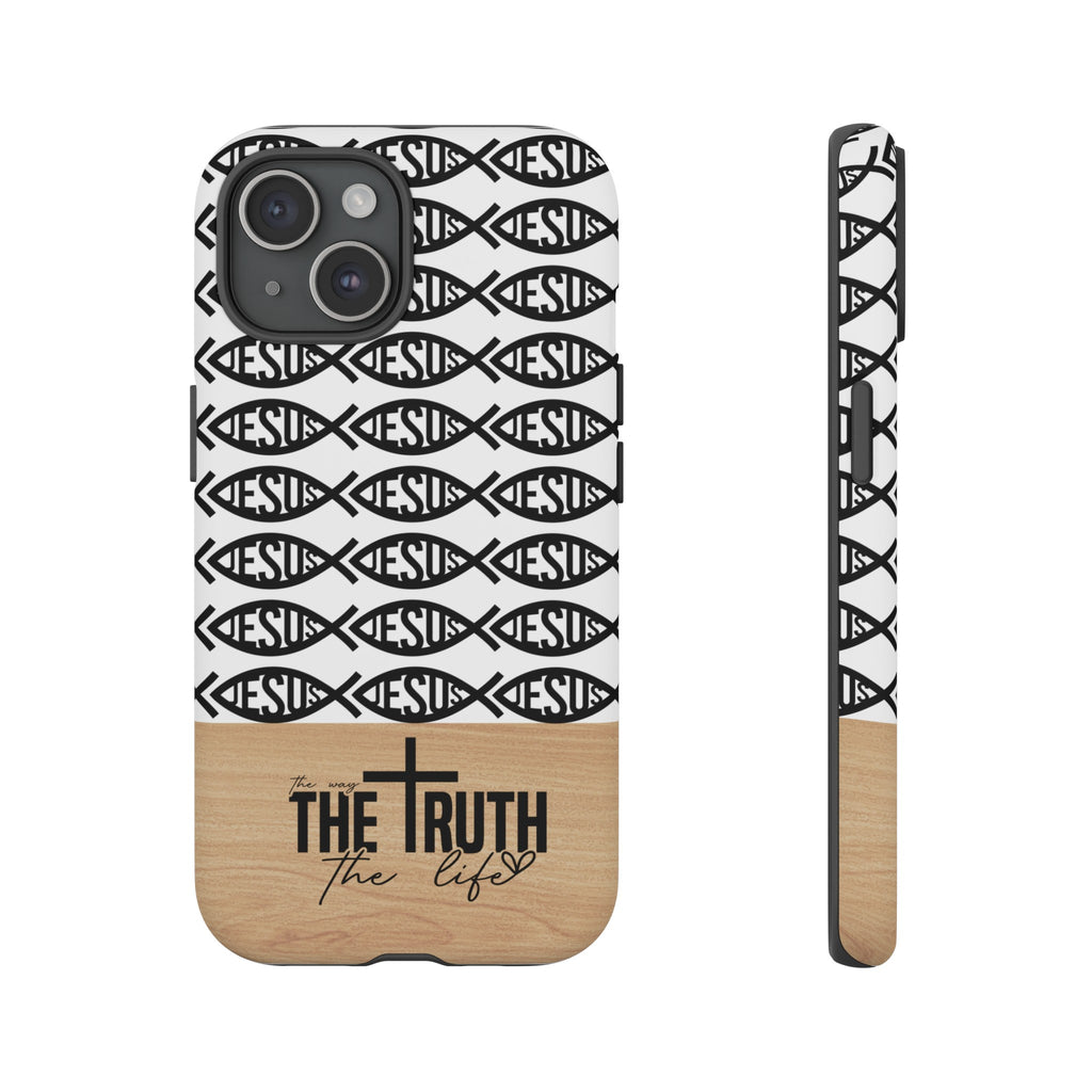 John 14:6 The Way The Truth The Life iPhone Samsung Galaxy Google Pixel Premium Christian Phone Case