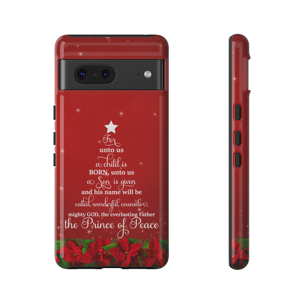 For Unto Us A Child Is Born Christian Christmas Phone Case