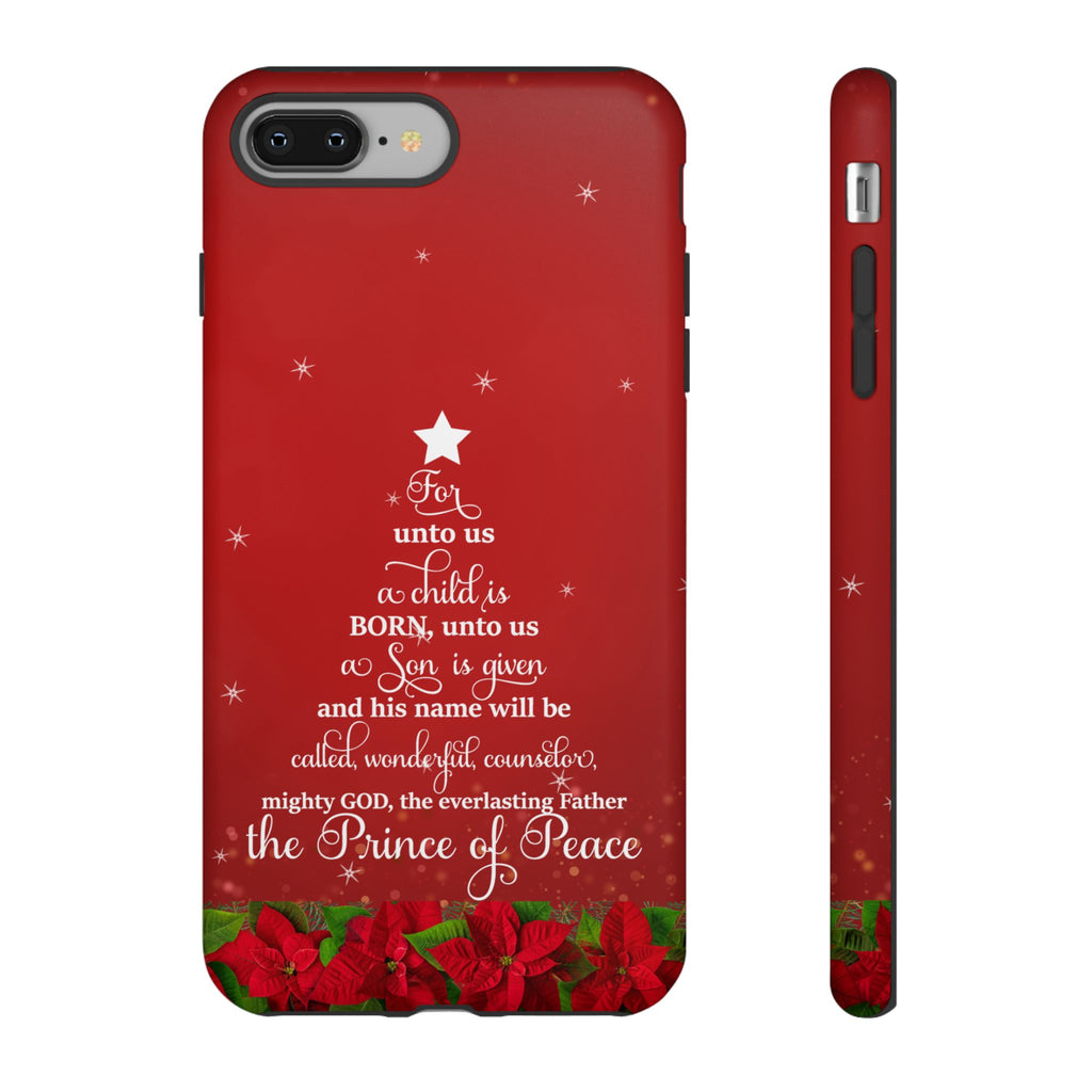 For Unto Us A Child Is Born Christian Christmas Phone Case