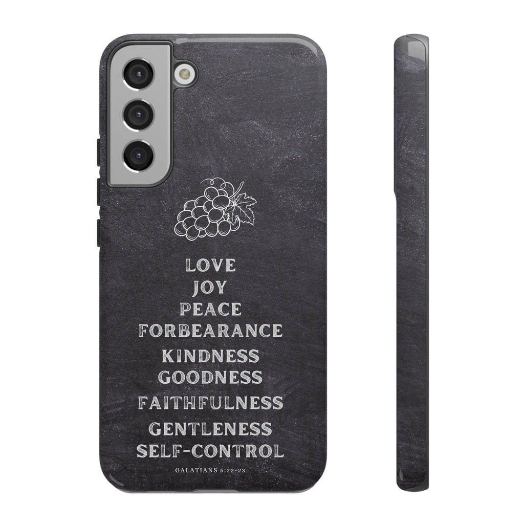 Fruit Of The Spirit Galatians 5:22-23 Christian Premium Chalkboard iPhone Samsung Galaxy Google Pixel Phone Case