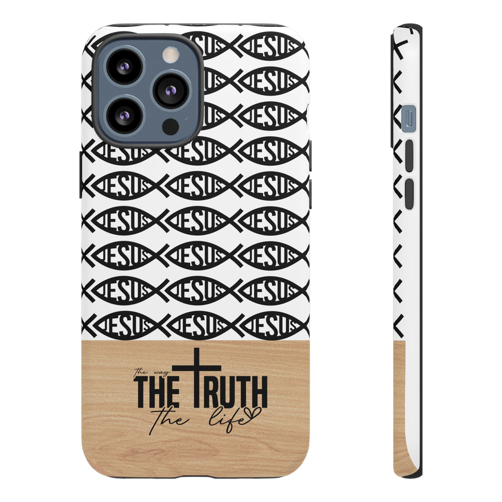 John 14:6 The Way The Truth The Life iPhone Samsung Galaxy Google Pixel Premium Christian Phone Case