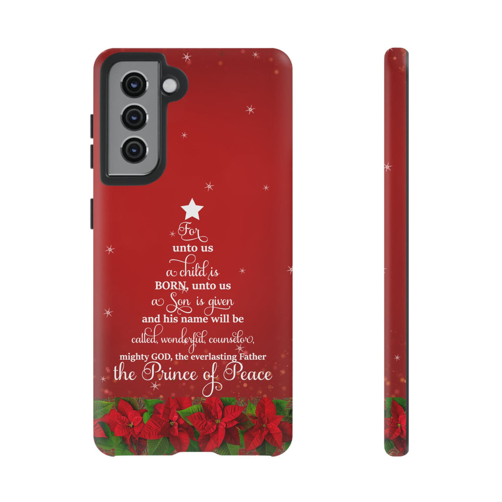 For Unto Us A Child Is Born Christian Christmas Phone Case