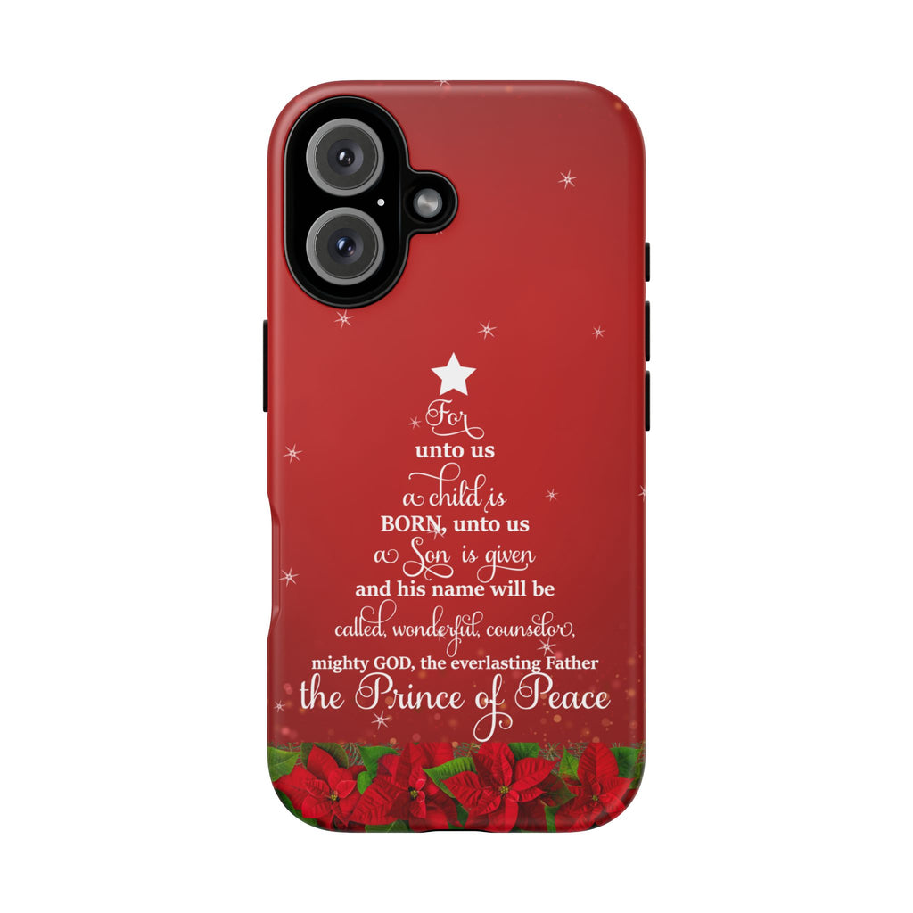 For Unto Us A Child Is Born Christian Christmas Phone Case