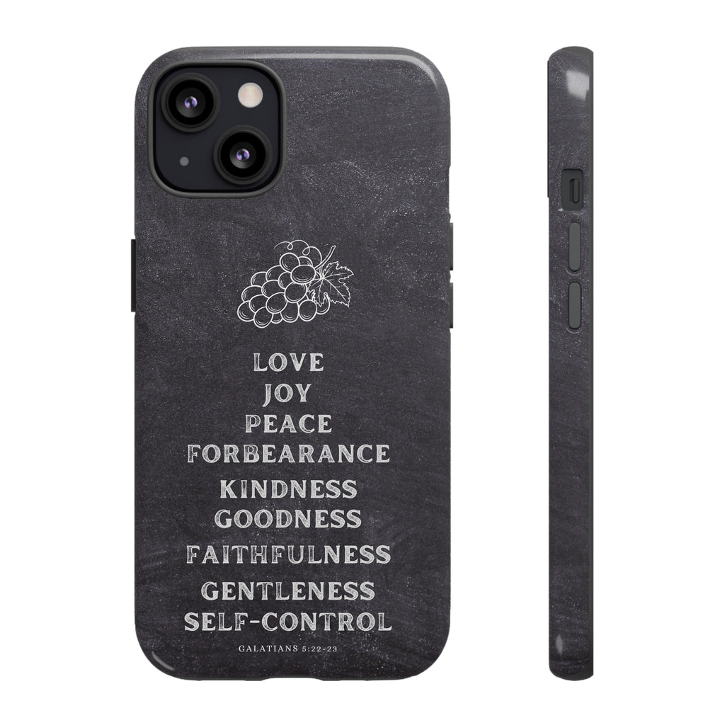 Fruit Of The Spirit Galatians 5:22-23 Christian Premium Chalkboard iPhone Samsung Galaxy Google Pixel Phone Case