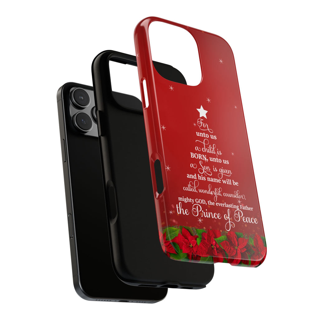 For Unto Us A Child Is Born Christian Christmas Phone Case