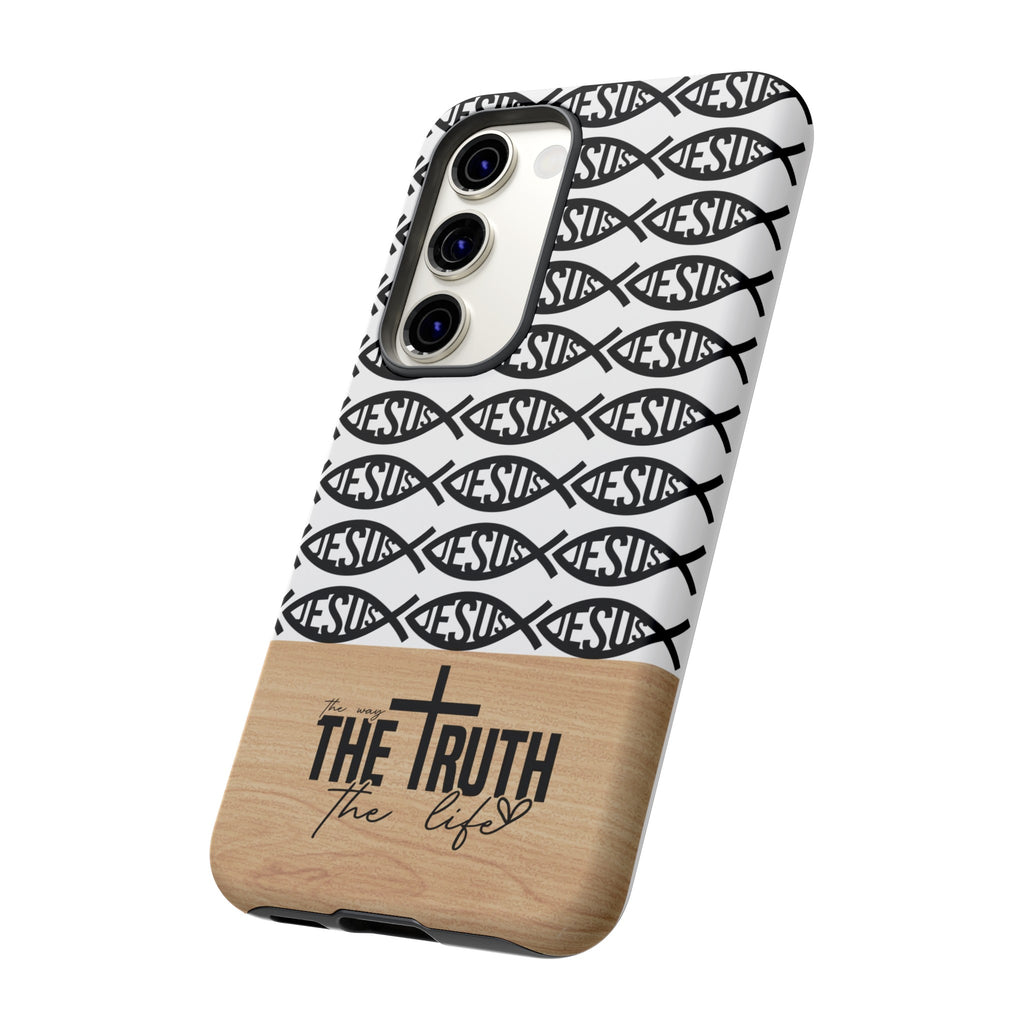 John 14:6 The Way The Truth The Life iPhone Samsung Galaxy Google Pixel Premium Christian Phone Case