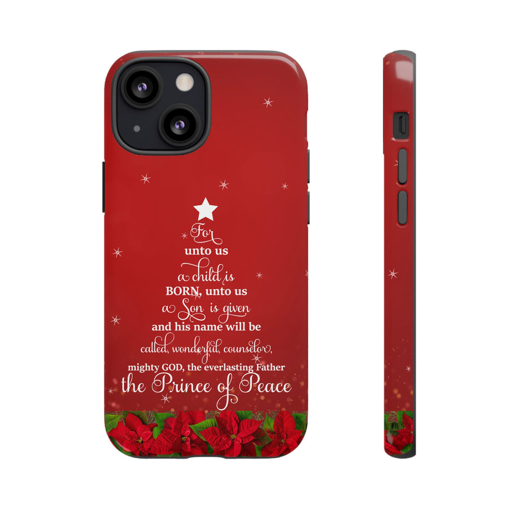 For Unto Us A Child Is Born Christian Christmas Phone Case